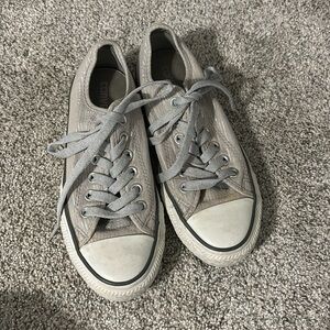 Gray with silver strips Converse